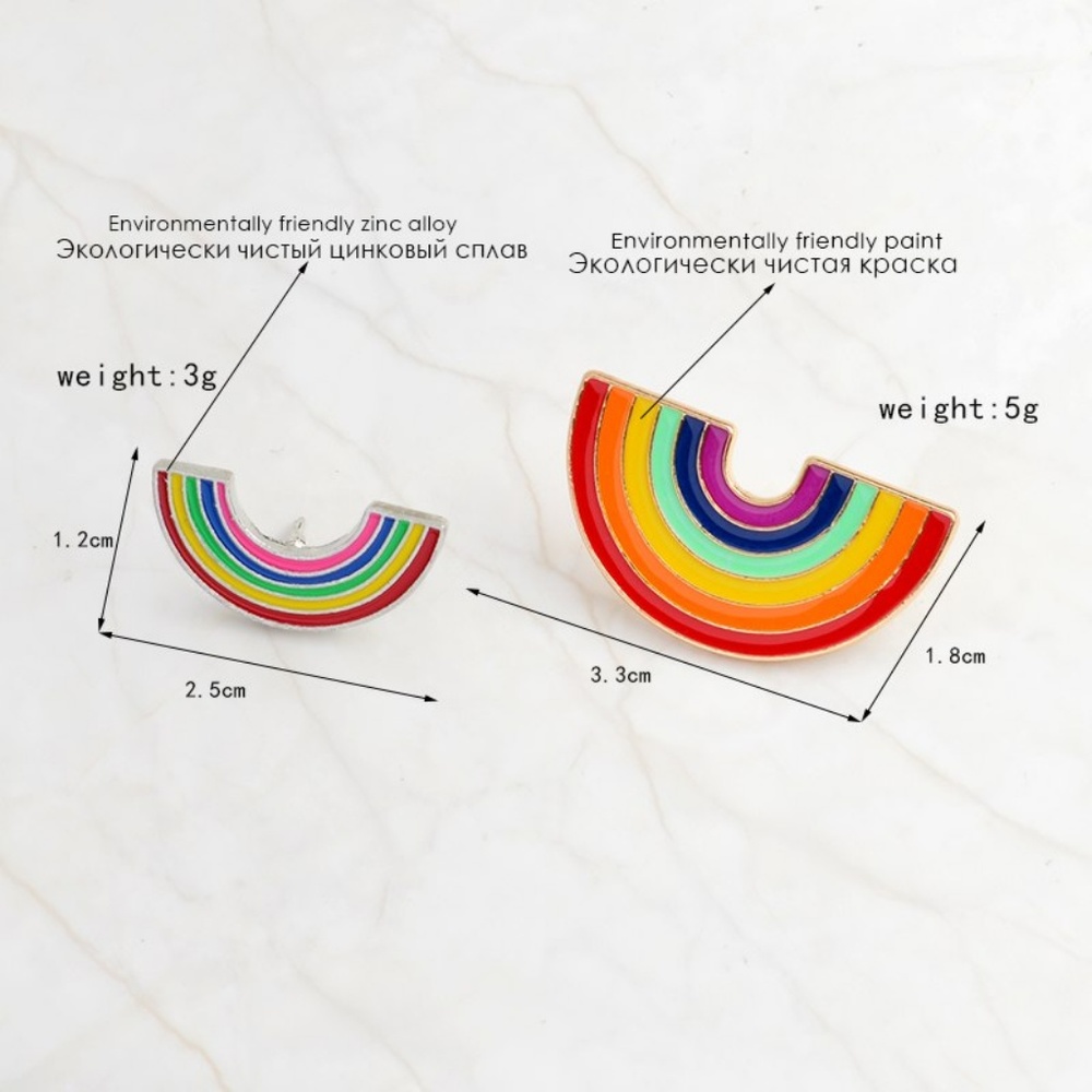 Rainbow Enamel Lapel Pin (BUNDLE AND SAVE!!!) 🏳️‍ PRIDE - Picture 8 of 8